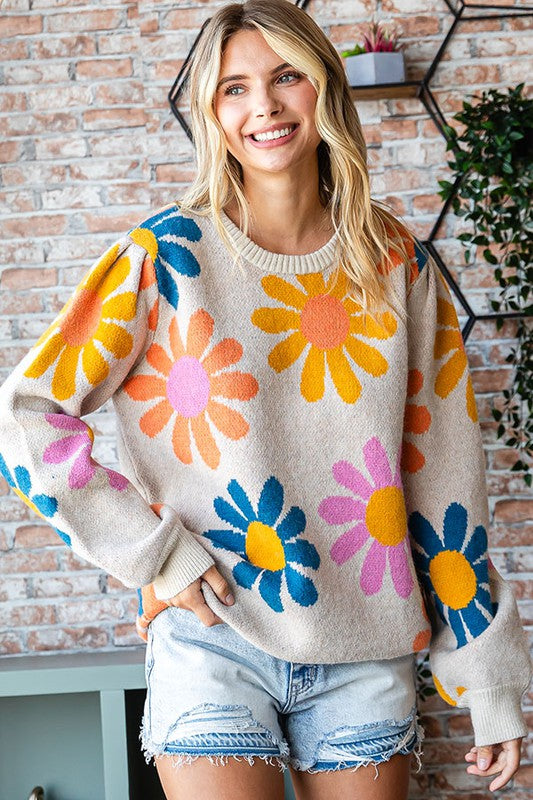 Cozy Floral Sweater