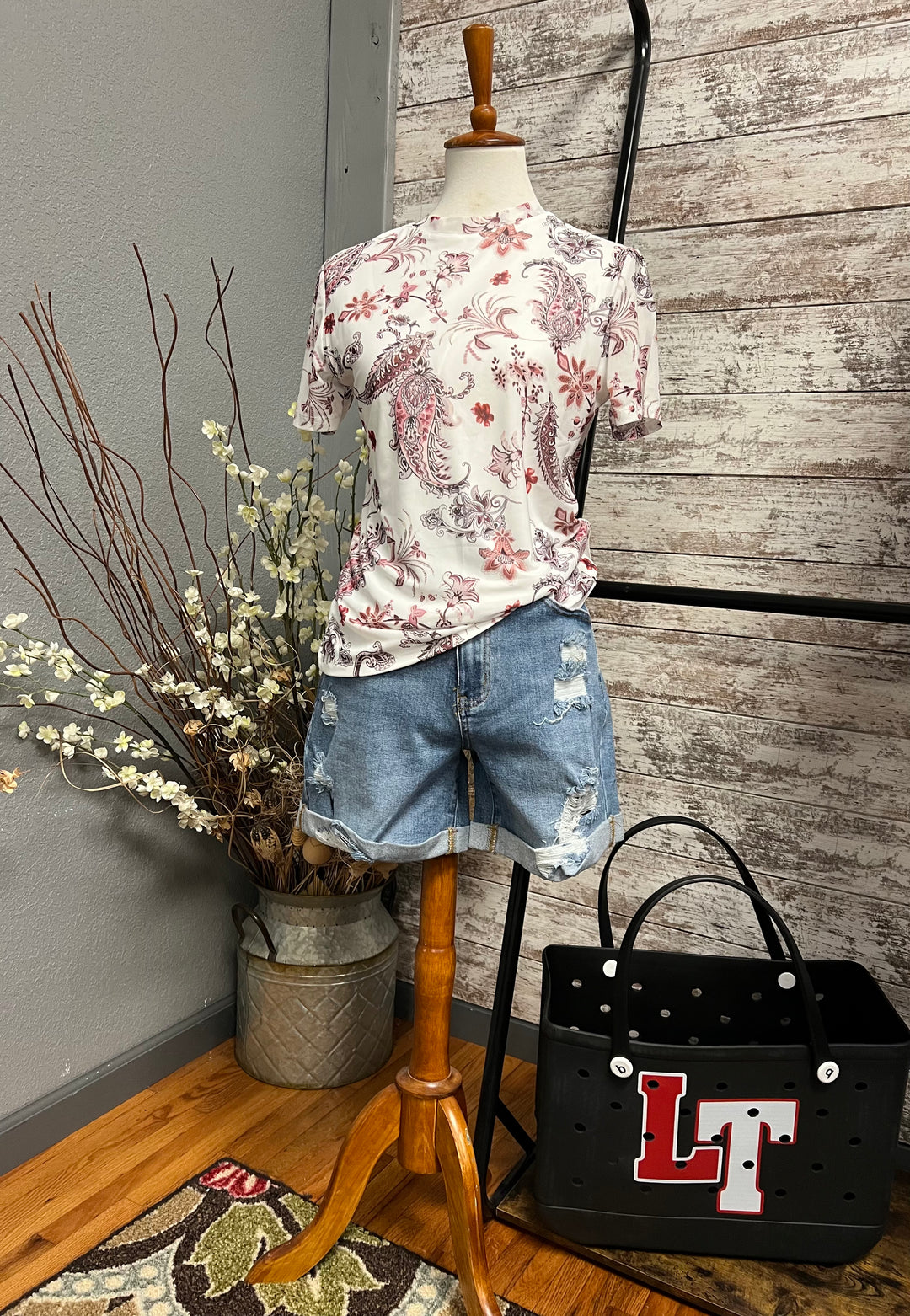 Boho Paisley Crewneck Shirt