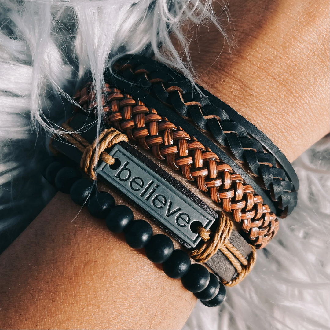 Boho Bracelet Set: Believe