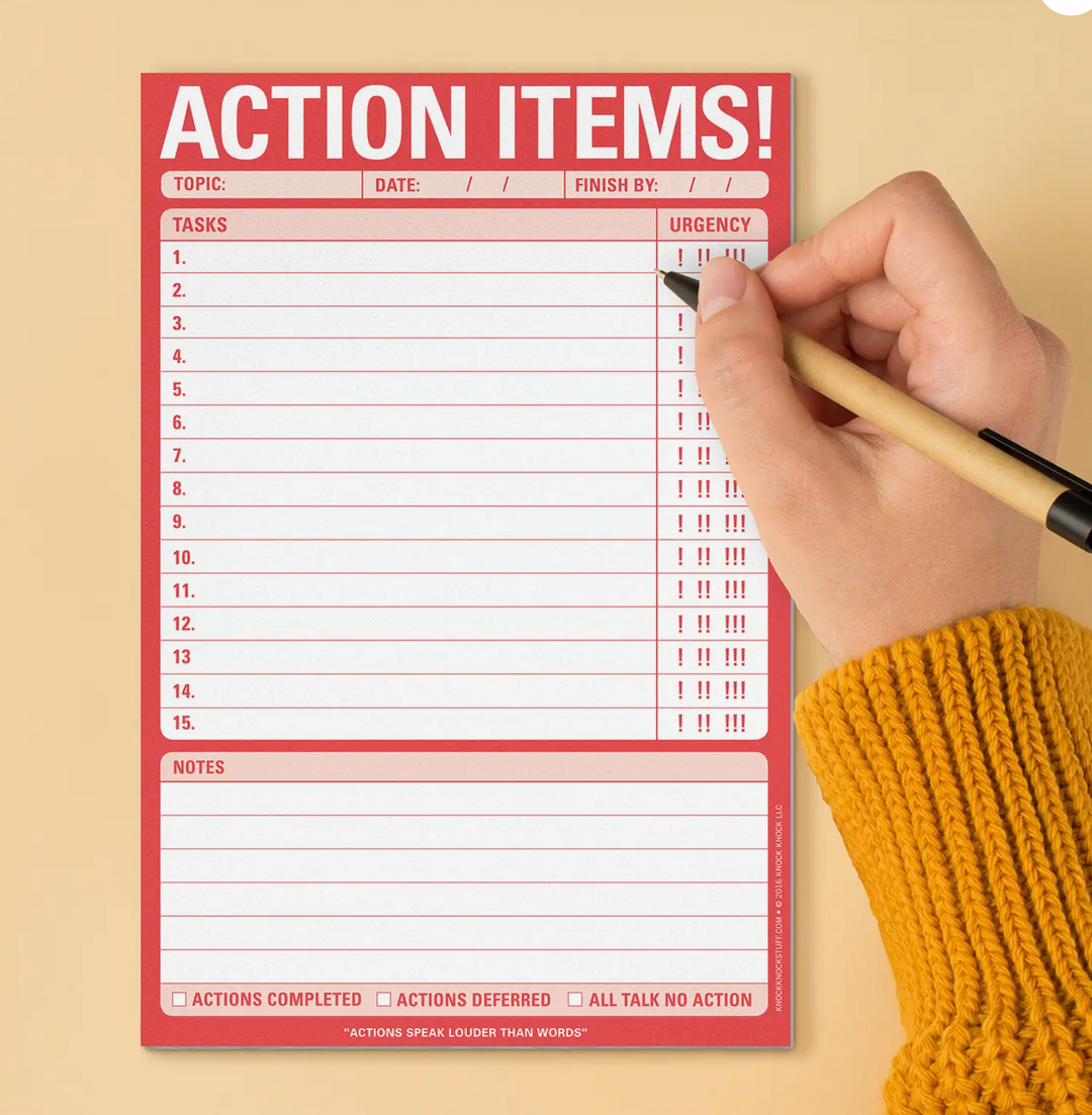 Action Items! Pad