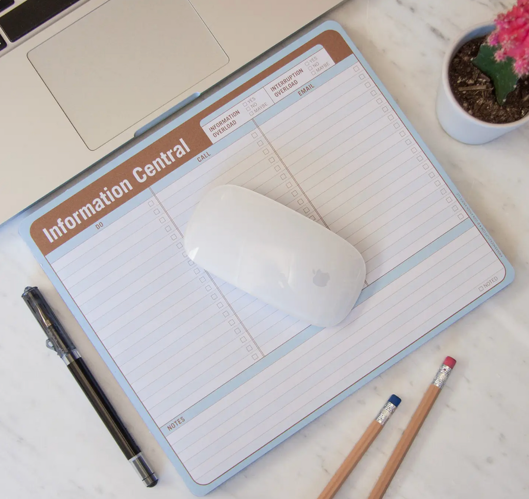 Information Central Paper Mousepad (Blue/Brown)
