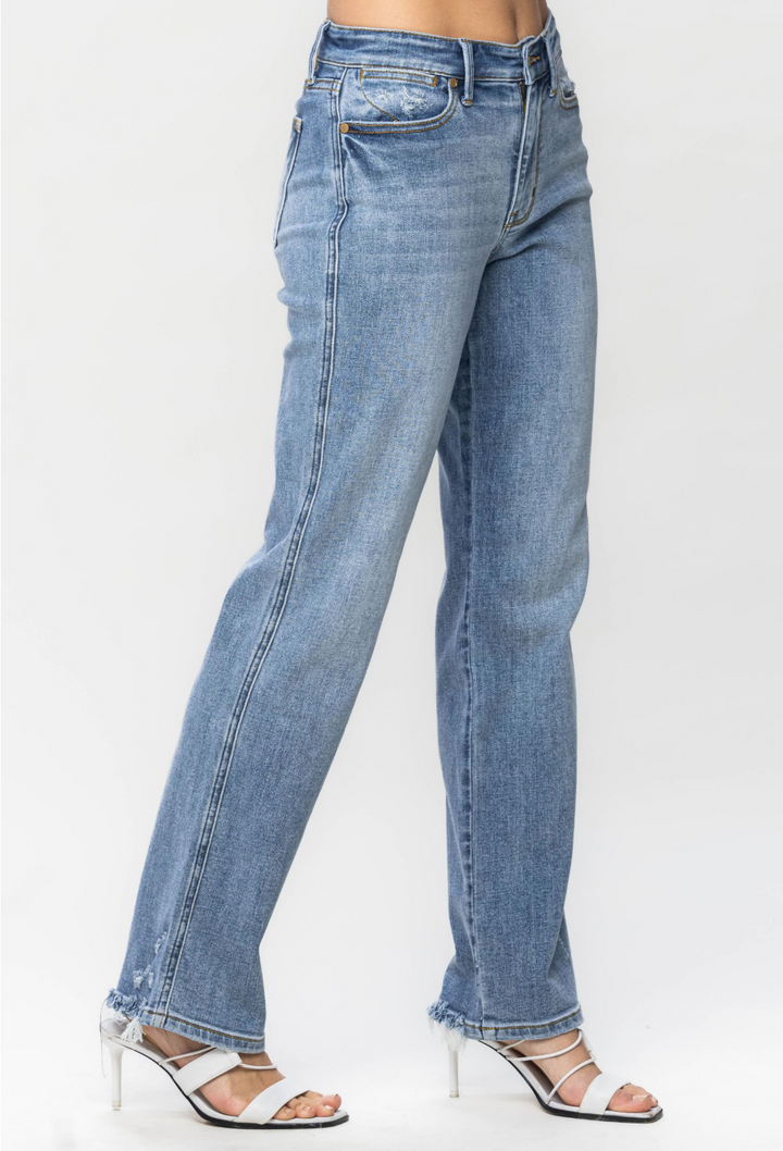 Judy Blue Mid-Rise Cell Phone Pocket Dad Jean