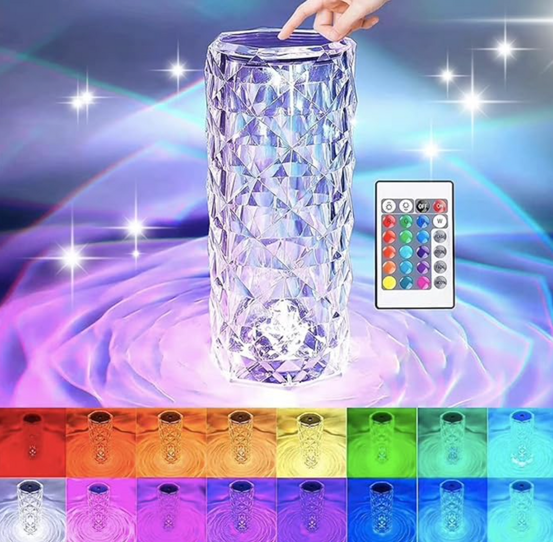 Crystal Rose Diamond Lamp