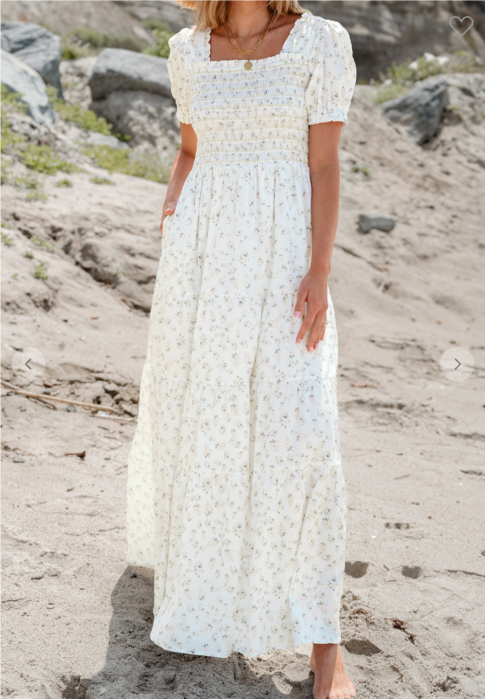 Floral Smocked Tiered Maxi Dress