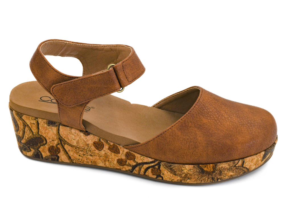 Corky's All In Cognac Low Painted Heel Wedge
