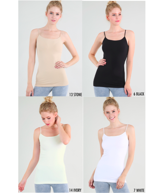 Super Stretch Spaghetti Strap Tank
