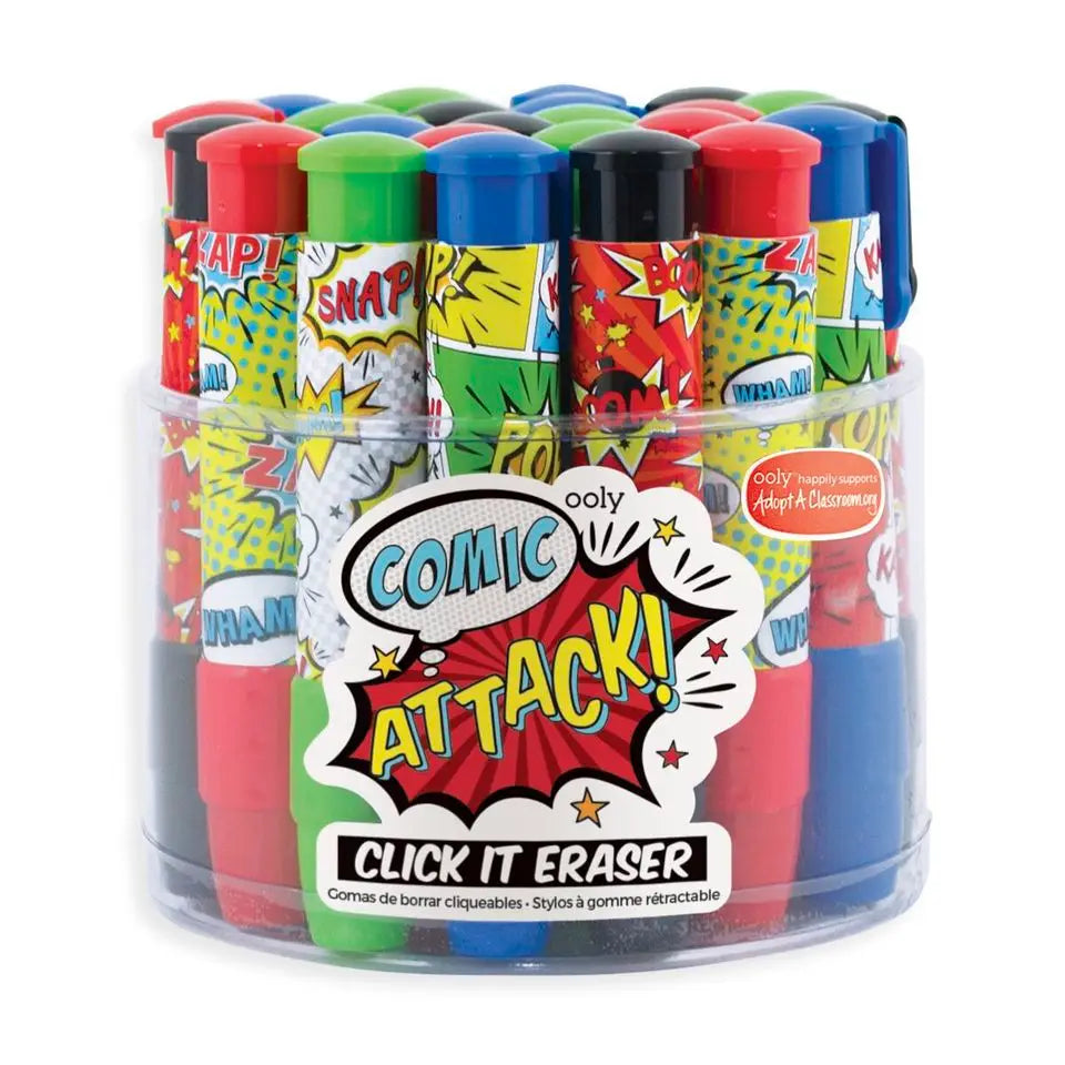Click It- Comic Attack Erasers
