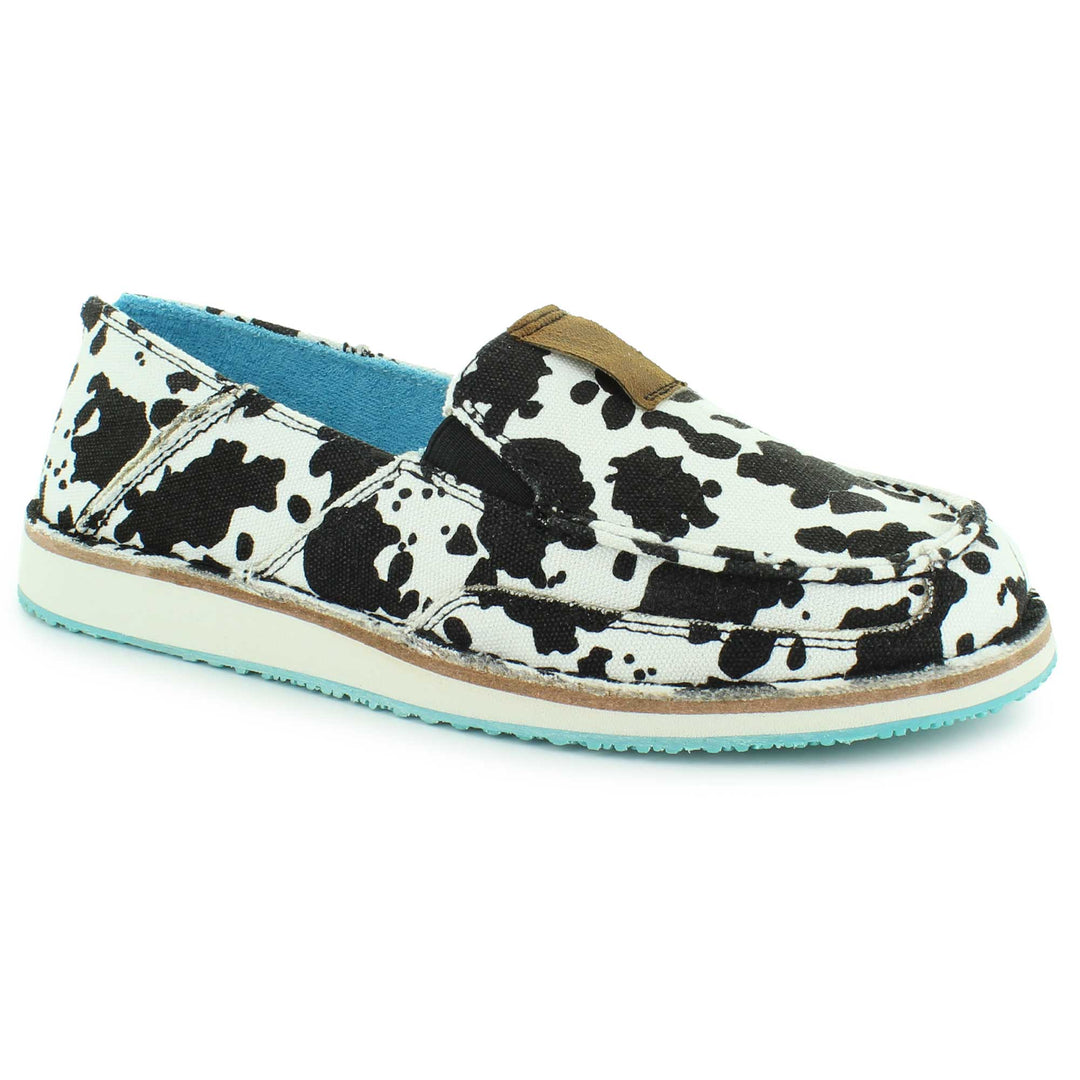 Very G Leona Cow Print Slip On Shoes
