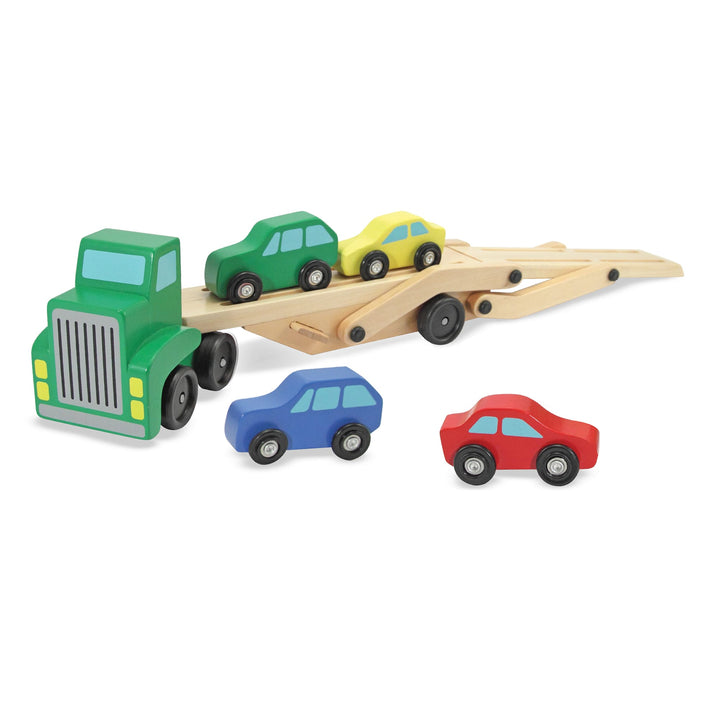 Car Carrier Truck & Cars Wooden Toy Set