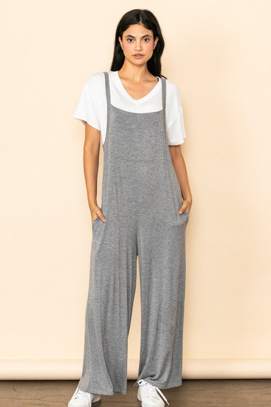 POCKET DETAILED OVERALL JUMPER JUMPSUIT