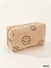 Smiley Face Corduroy Cosmetic Bag