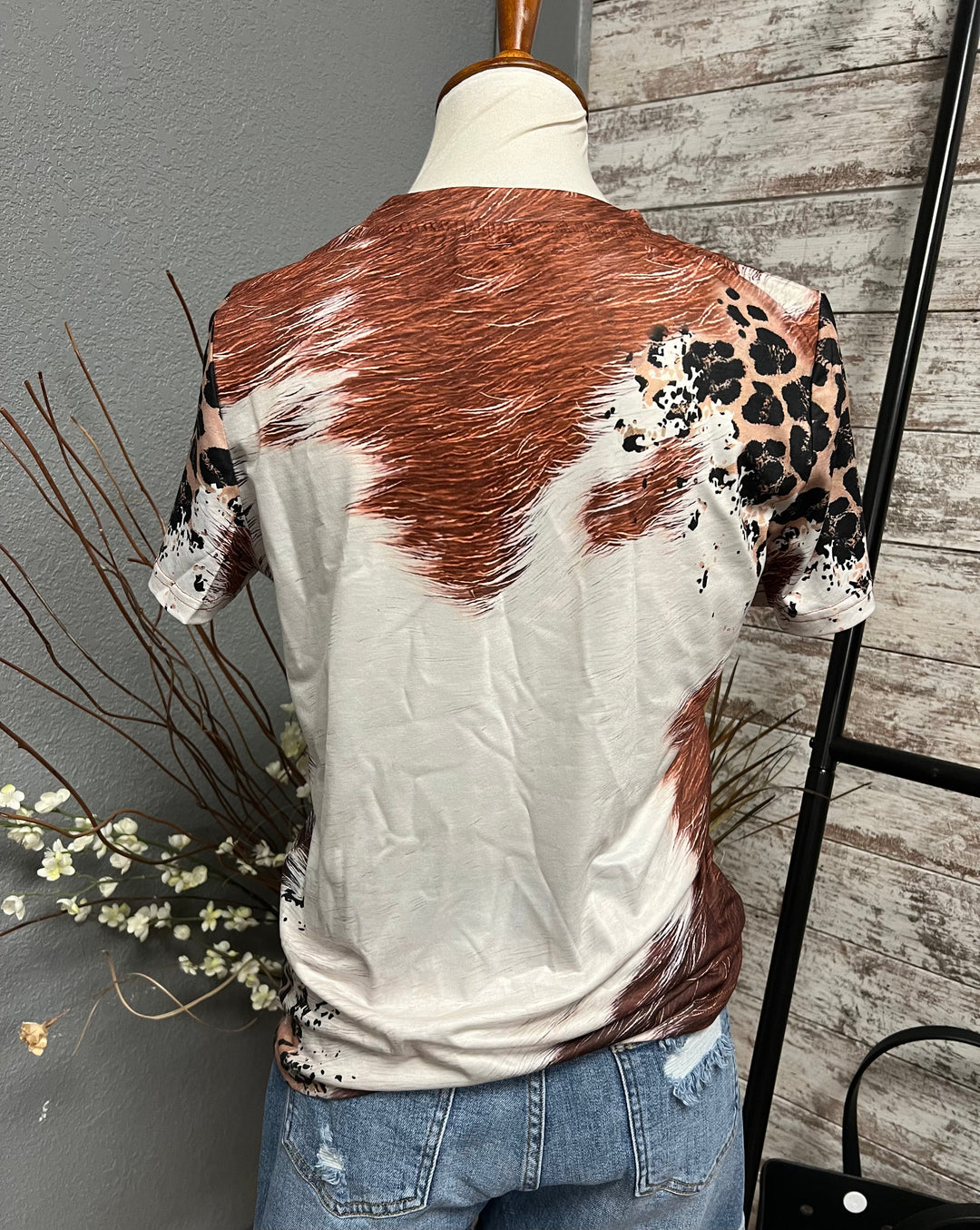 Long Live Cowboys Leopard Tee