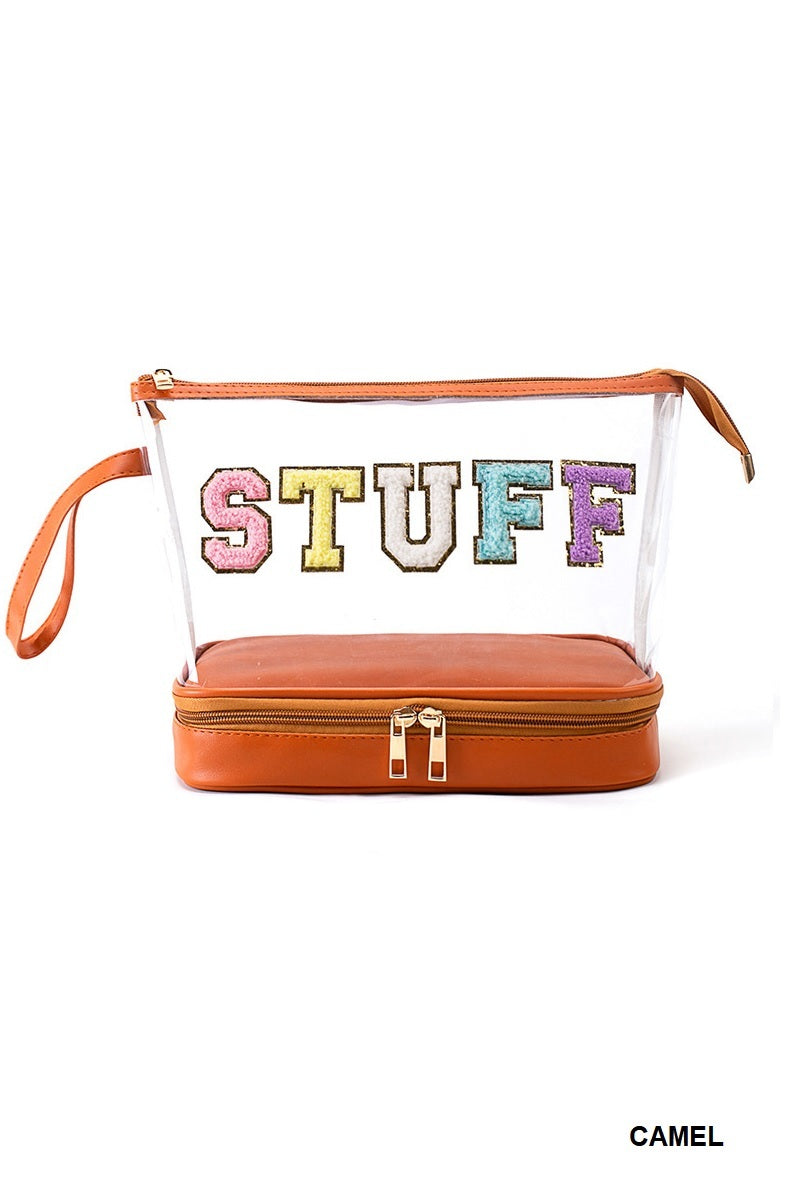 Letter Double Layer Clear Bag