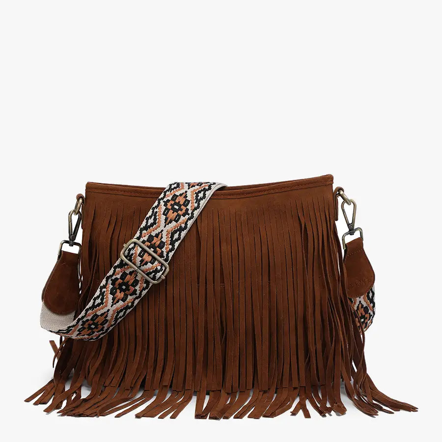 Sadie Suede Fringe Crossbody