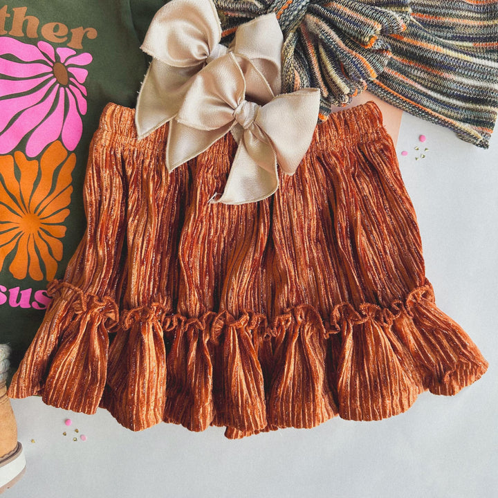 Pleated Skirt - Rust