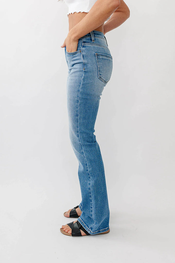 Mid-Rise Non-Distressed Bootcut Jeans