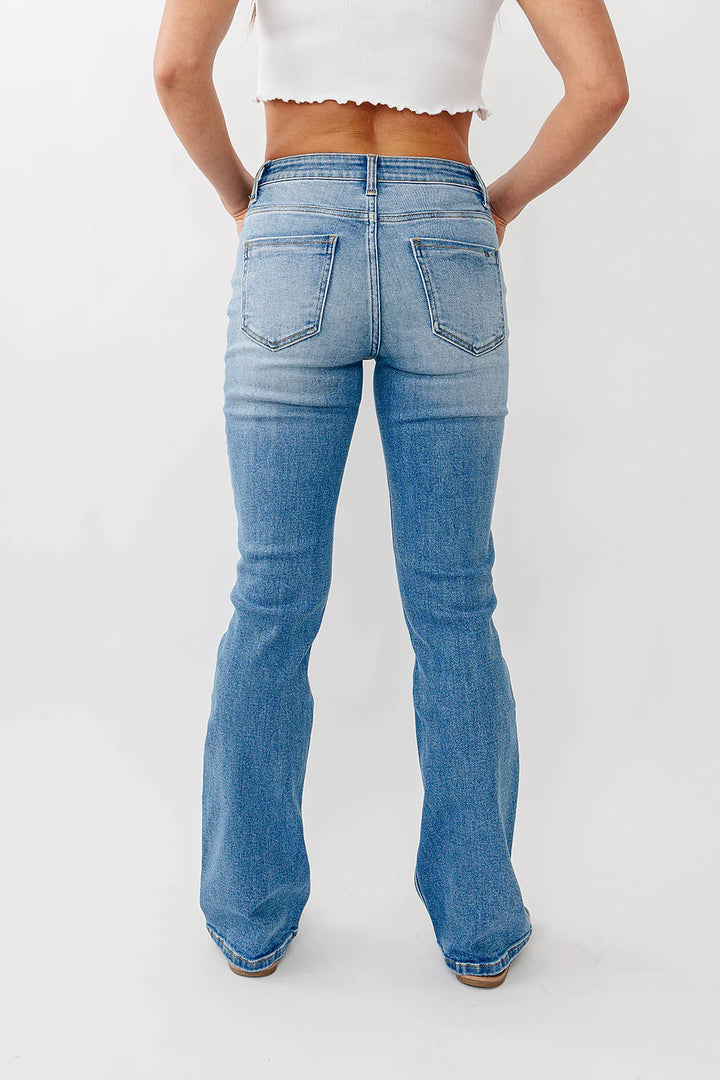 Mid-Rise Non-Distressed Bootcut Jeans
