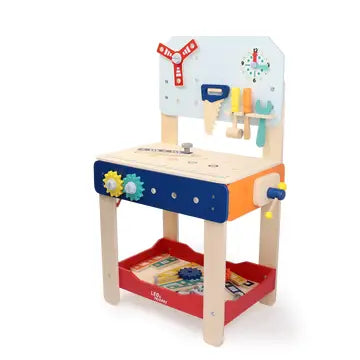 Leo & Friends Master Workbench, Adjustable Wooden Tool Bench