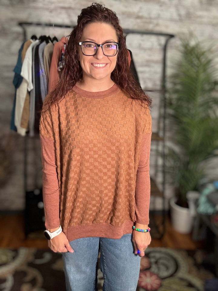 Long Sleeve W/Contrast Rib Sleeve