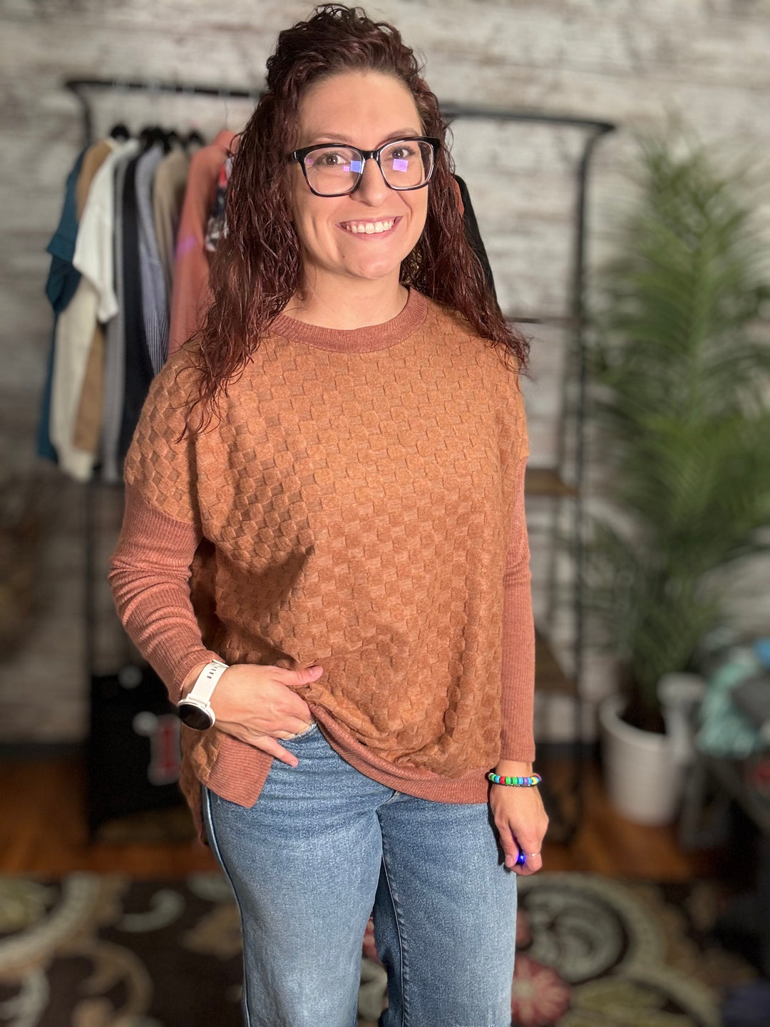 Long Sleeve W/Contrast Rib Sleeve