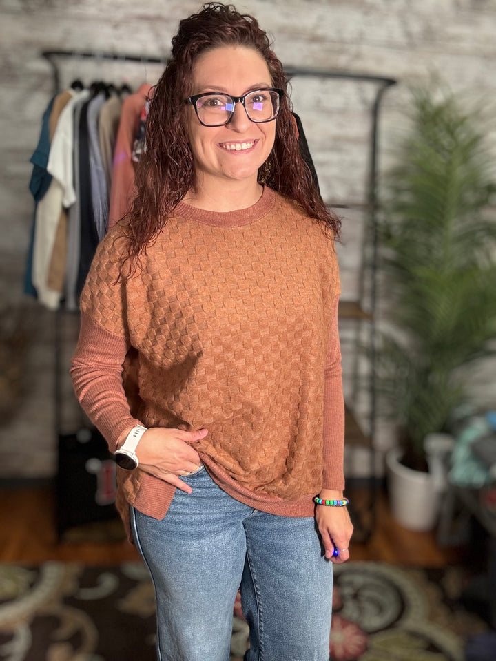 Long Sleeve W/Contrast Rib Sleeve