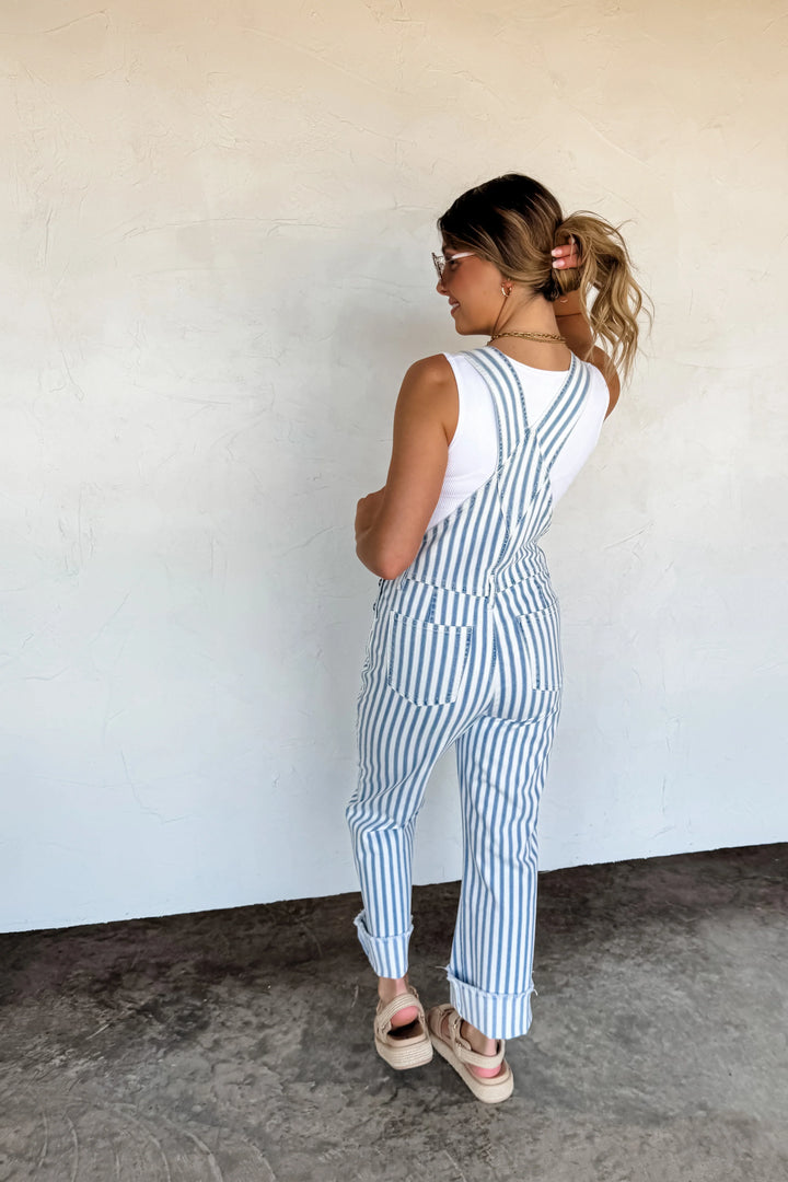 Dahlia Stripe Overalls