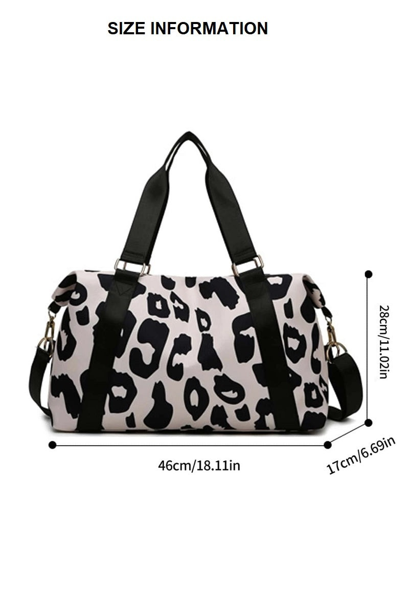 Leopard Print Weekender Duffle Bag