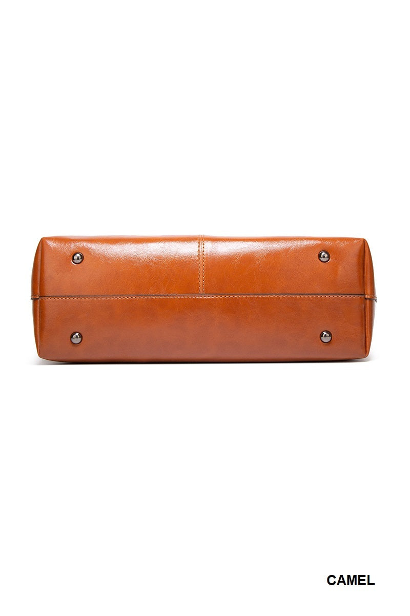 Vegan Leather Large Capacity Tote Bag
