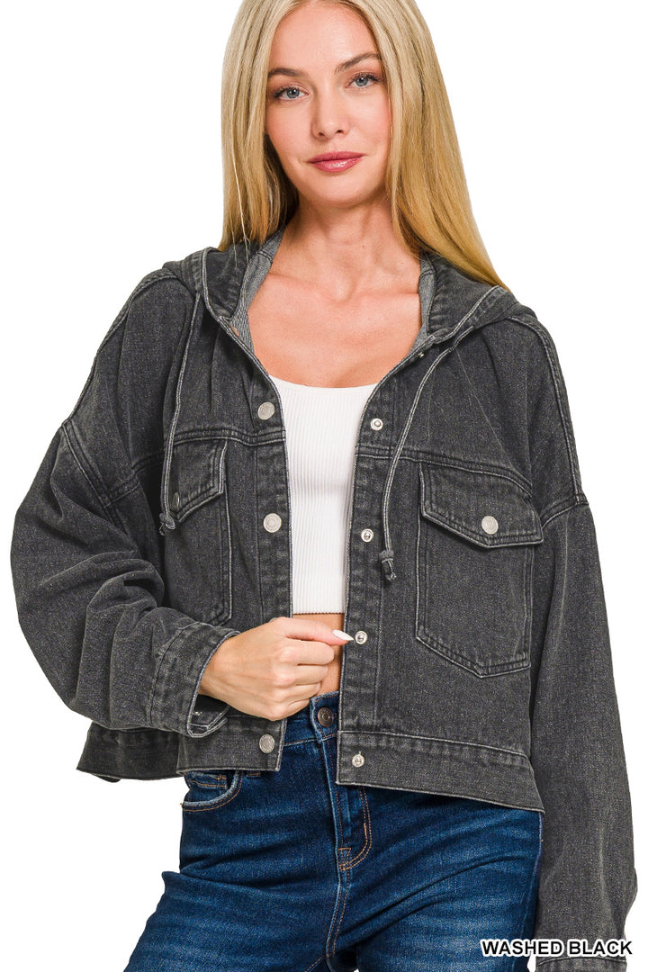 Hooded Denim Jacket