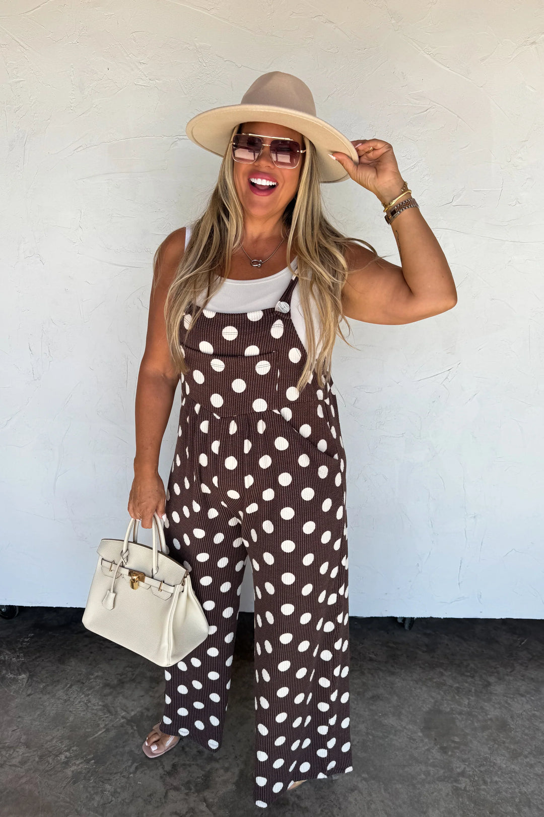 POLKA DOT KARLI BOHO OVERALLS