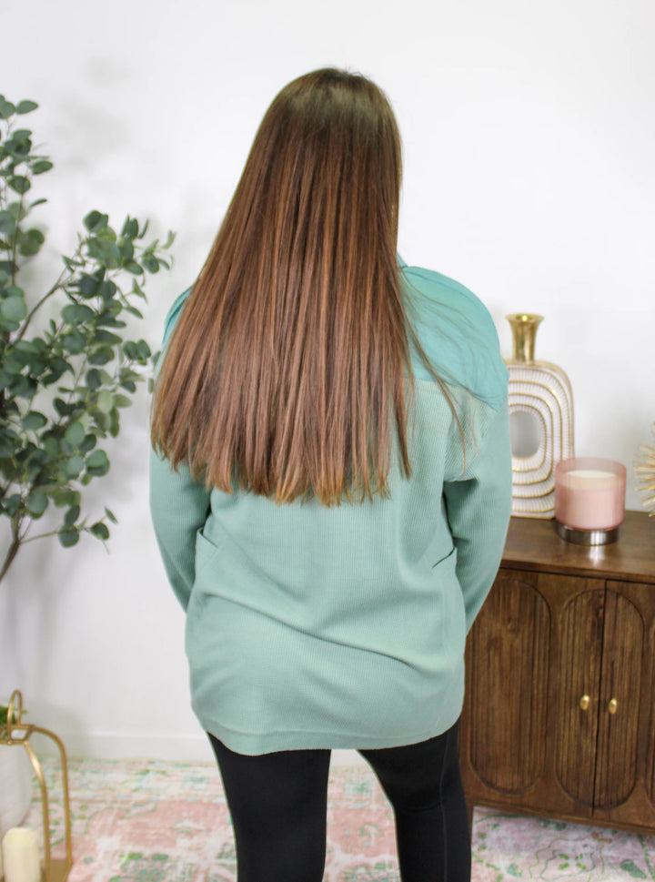 Green Button Pullover