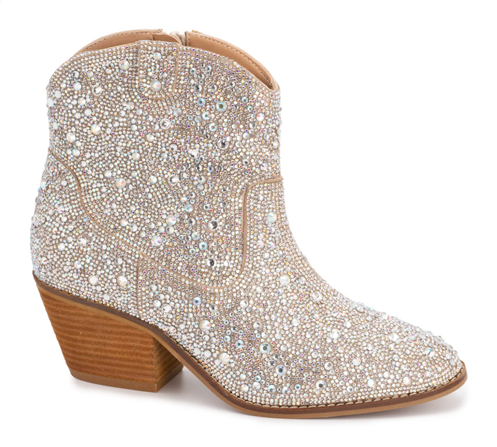 Shine Bright Rhinestone Ankle Boots by Corkys