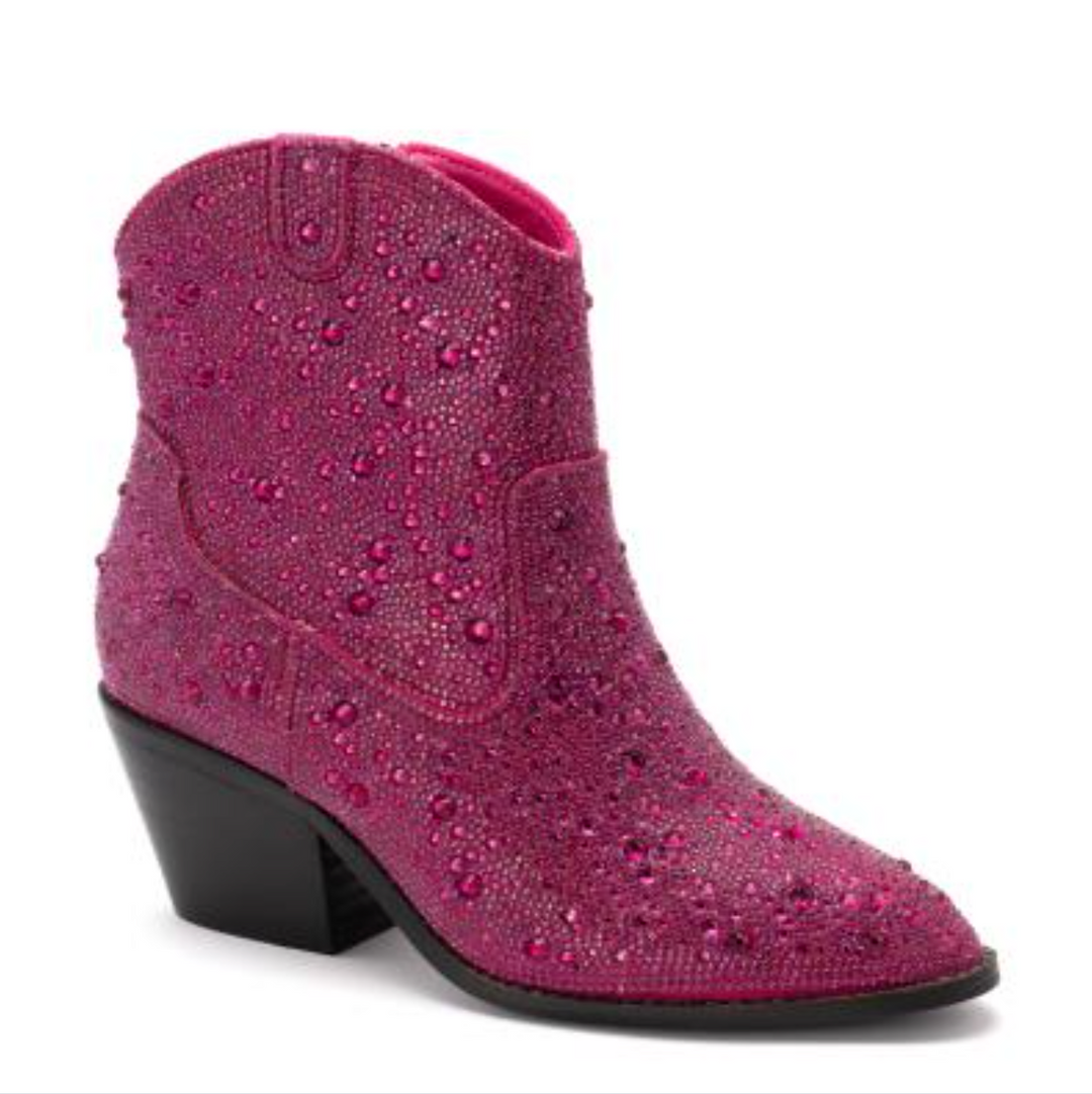 Shine Bright Rhinestone Ankle Boots by Corkys