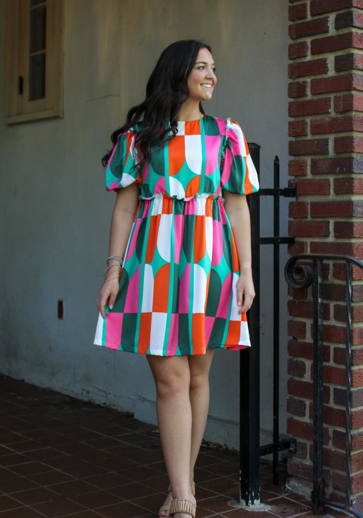 Color Block Abstract Dress – Main Street Boutique Mo