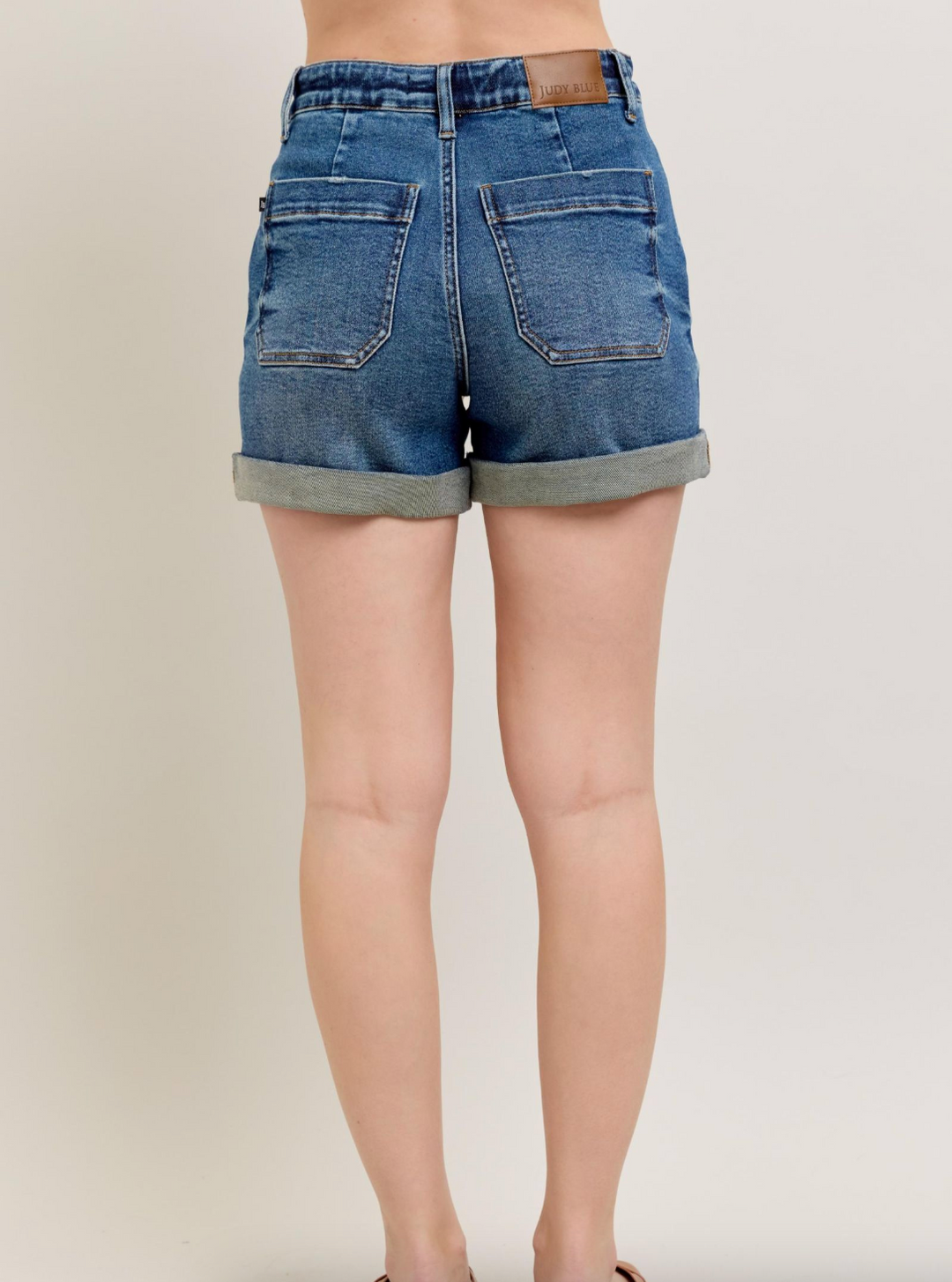 Judy Blue HW Cuffed Jogger Shorts