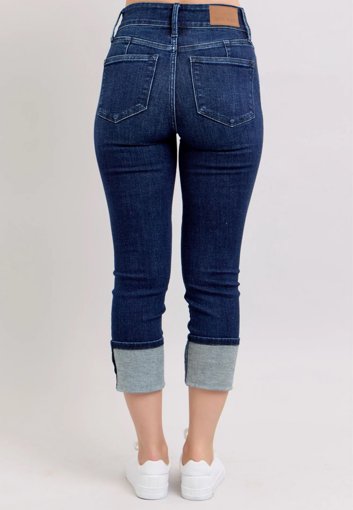 Judy Blue HW Double Waist Band Capris