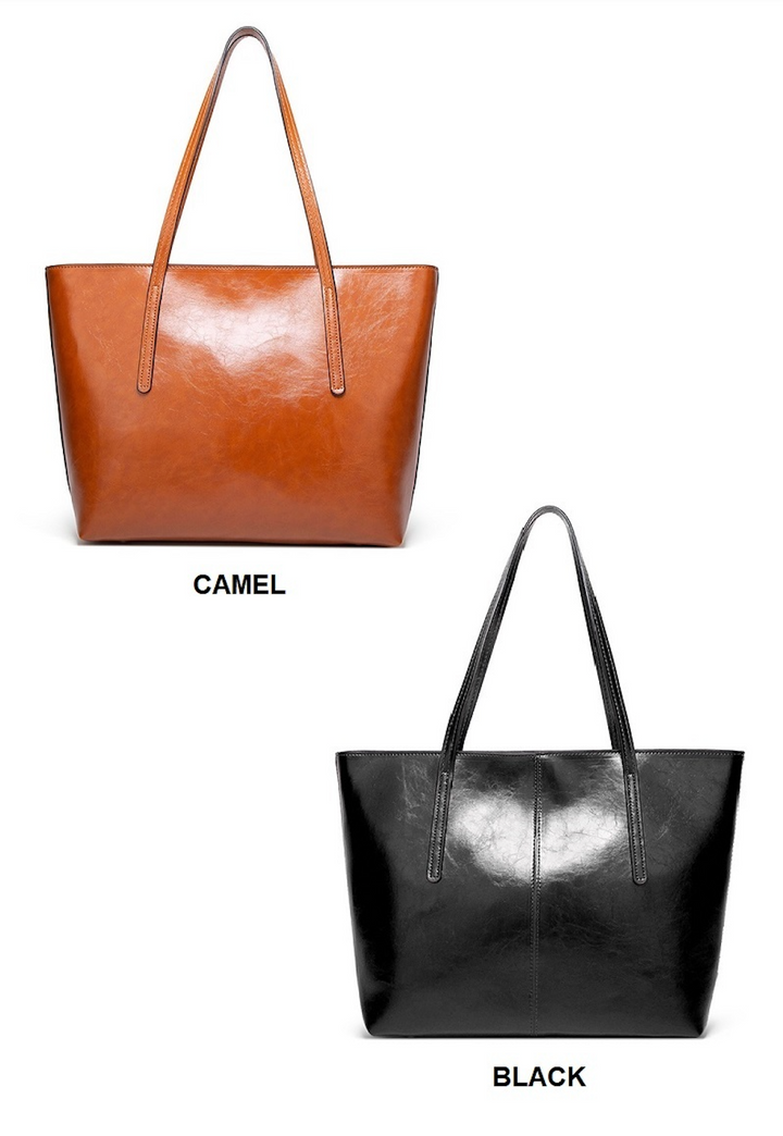 Vegan Leather Large Capacity Tote Bag