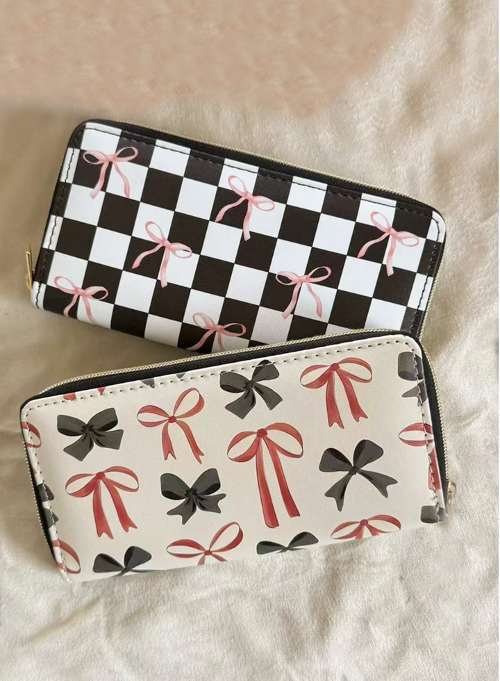 Bow Ribbon Vegan Leather Wallet