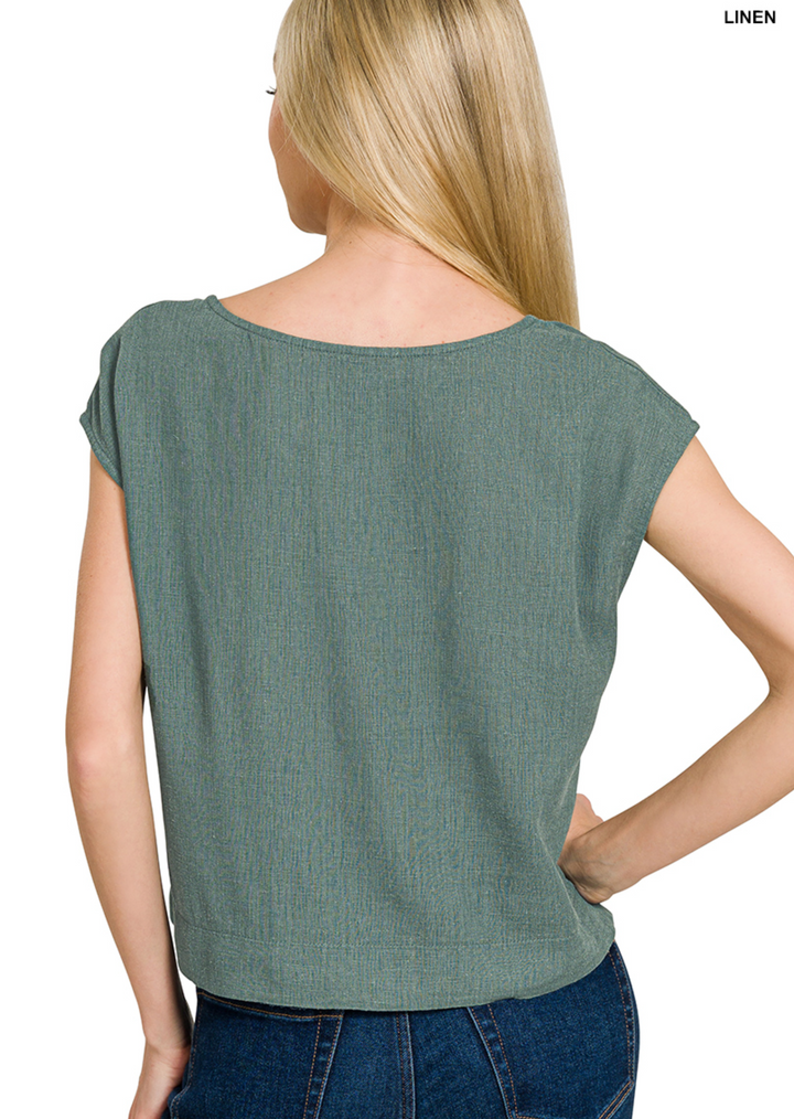 Linen Sleeveless Top