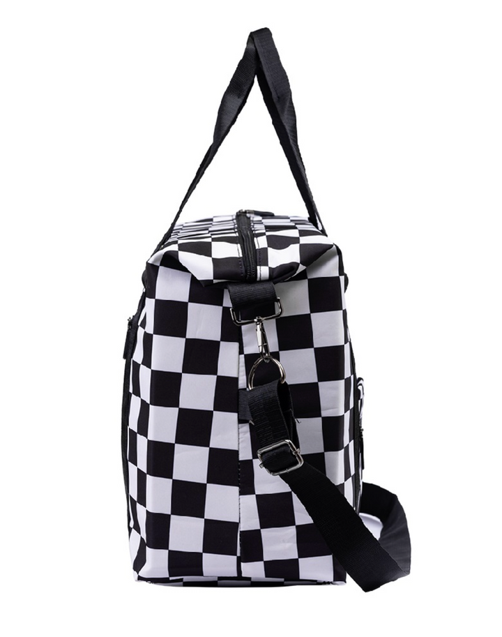 Large Capacity Checkered Travel Duffle Bag