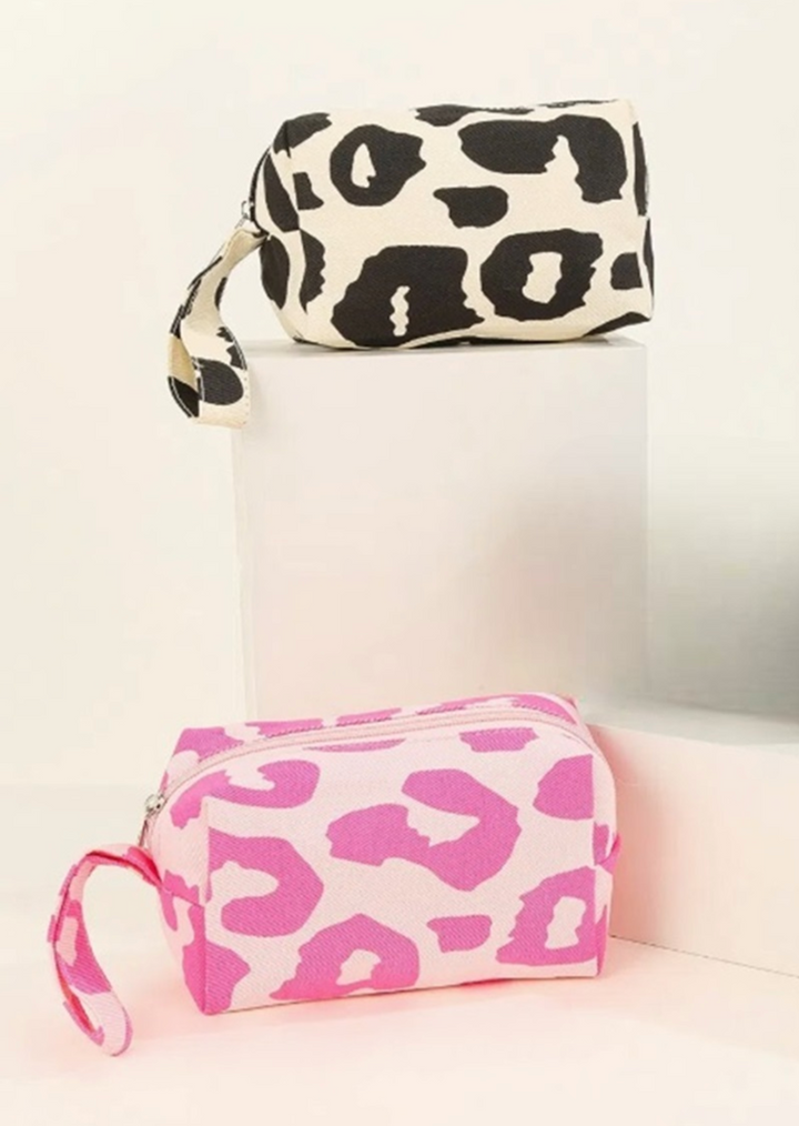 Leopard Print Cosmetic Makeup Travel Bag