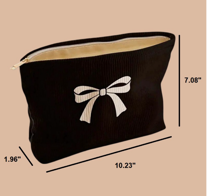 Bowknot Pattern Makeup Cosmetic Clutch Bag