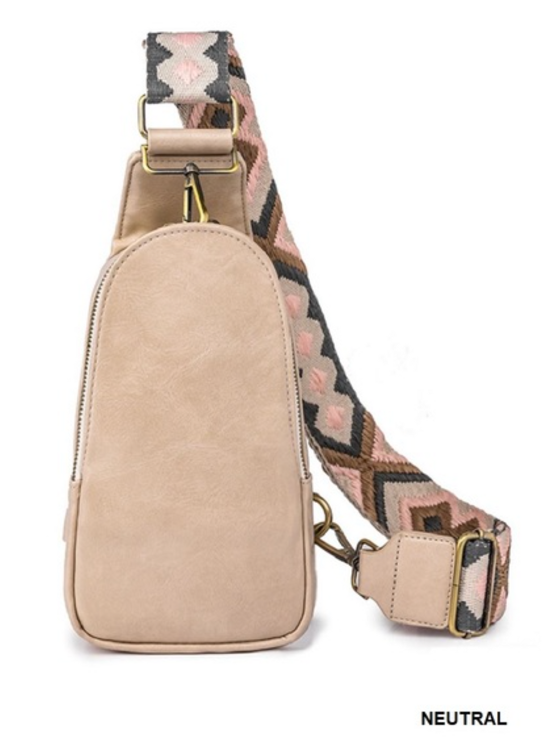 Vegan Leather Sling Cross Body Bag