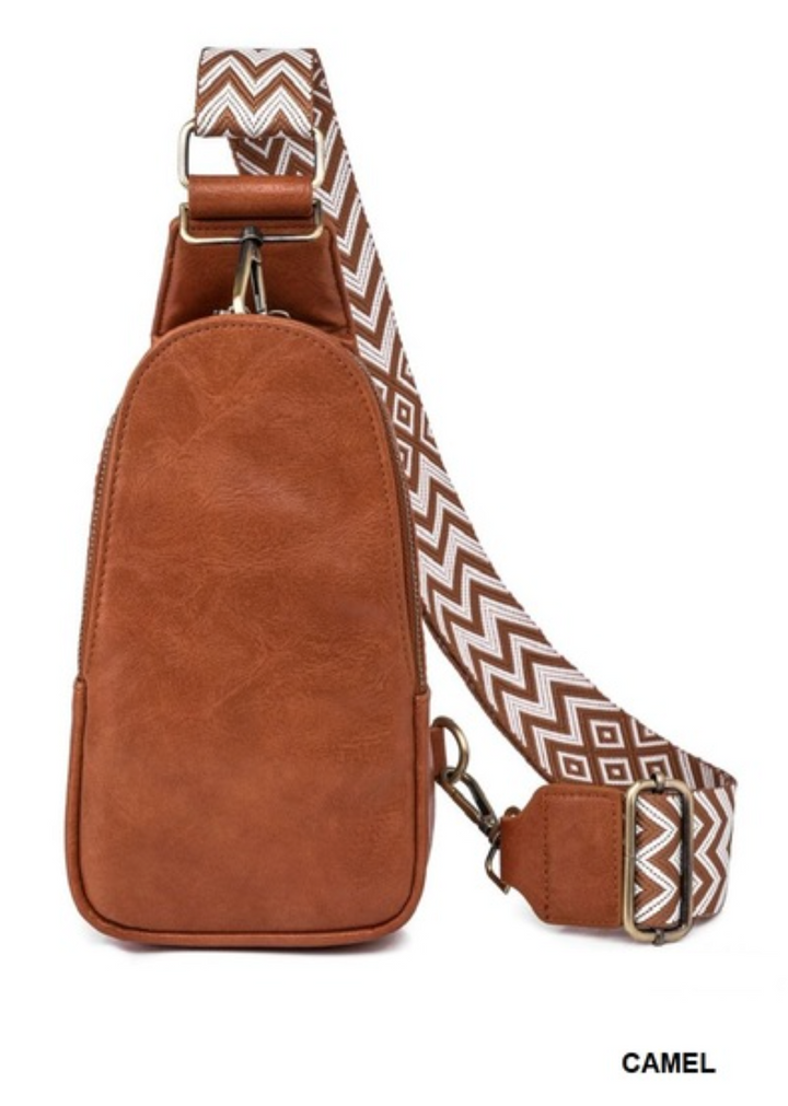 Vegan Leather Sling Cross Body Bag