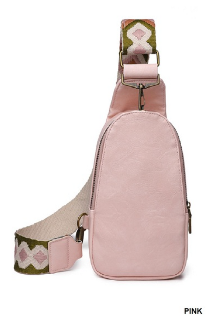 Vegan Leather Sling Cross Body Bag
