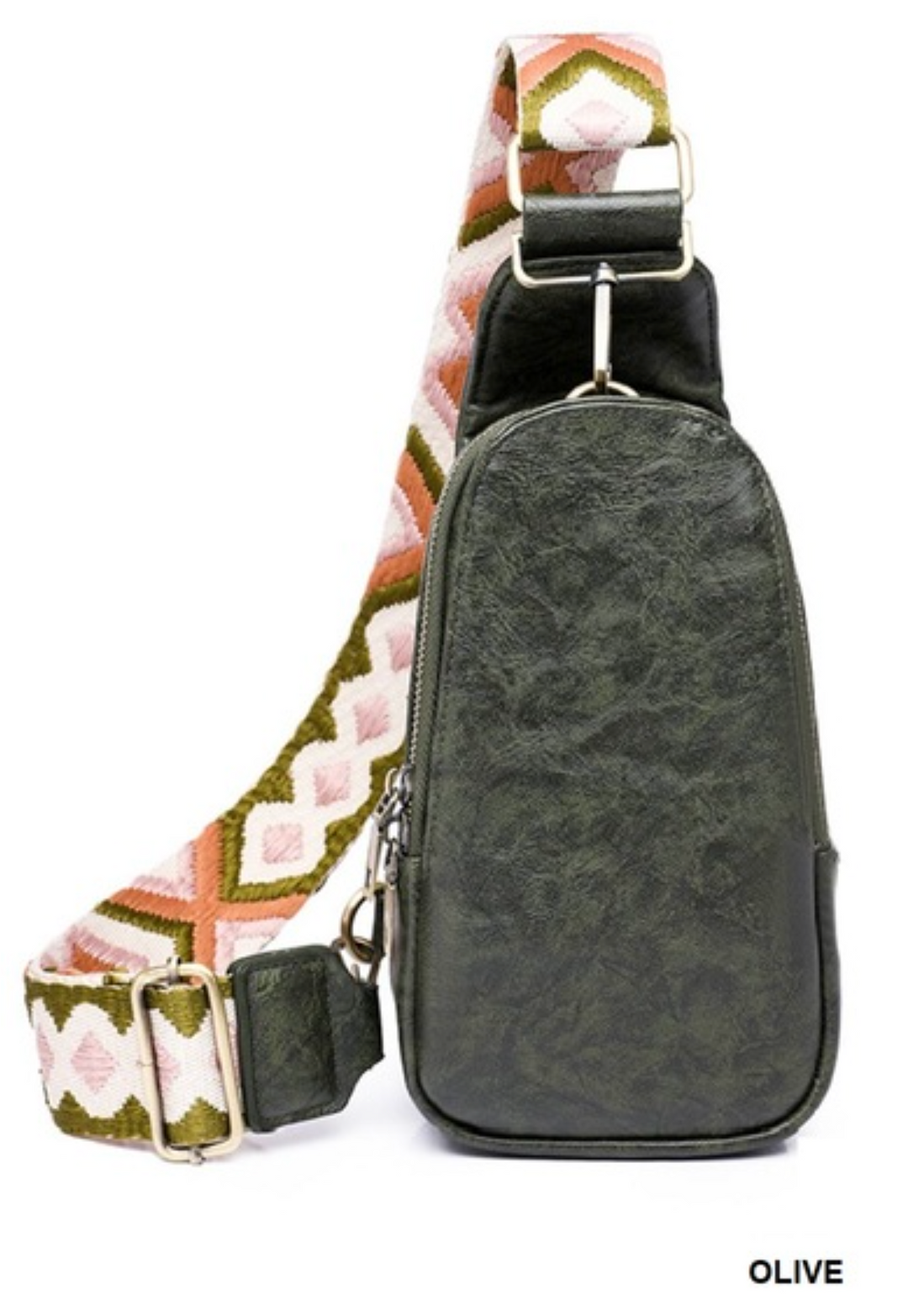 Vegan Leather Sling Cross Body Bag