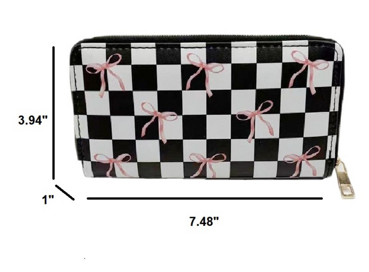 Bow Ribbon Vegan Leather Wallet