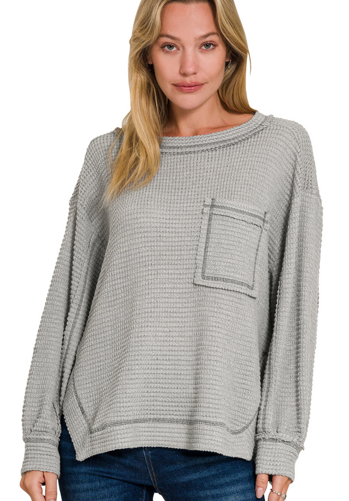 Hi-Low Exposed Seam Top
