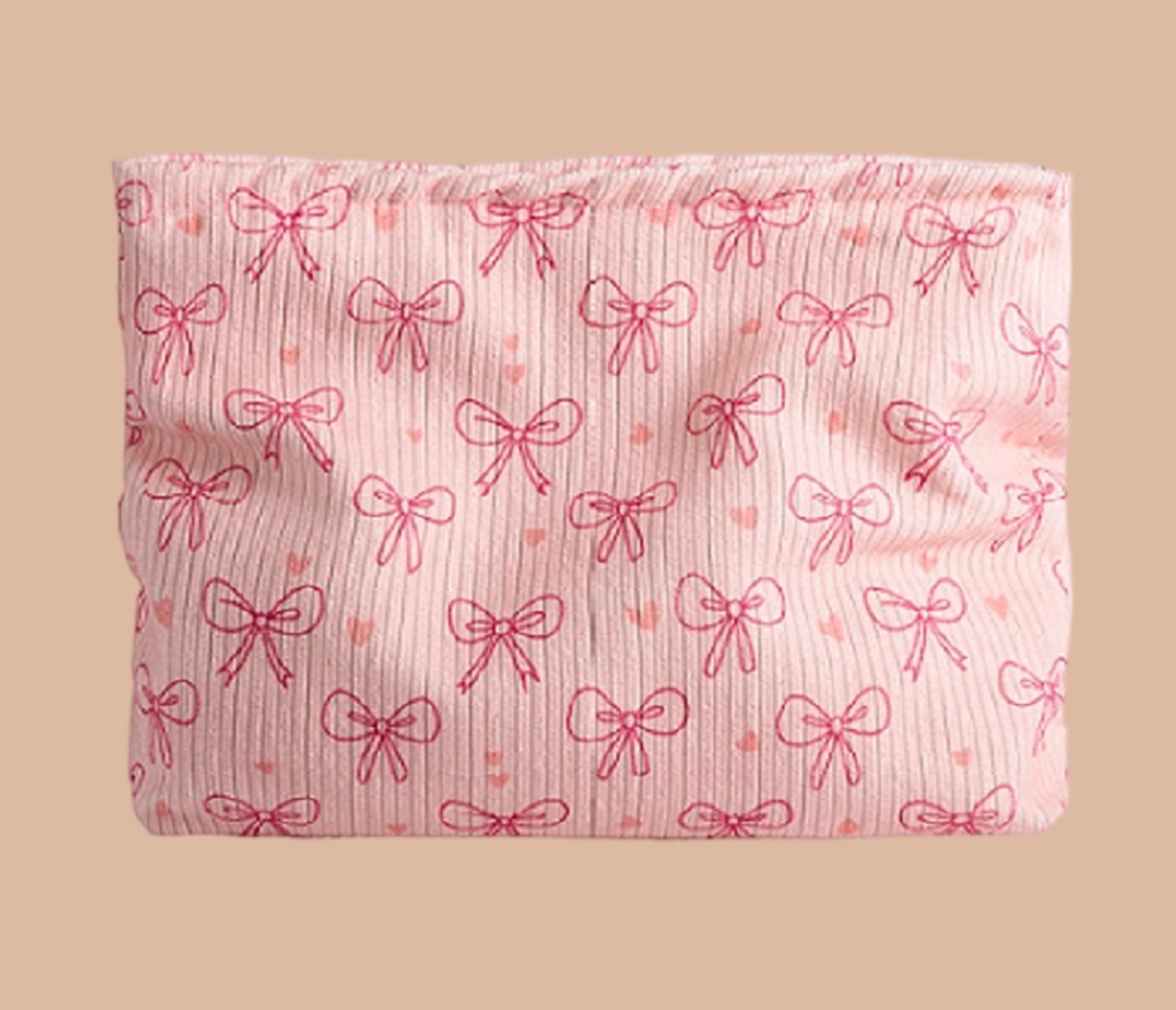 Bowknot Pattern Makeup Cosmetic Clutch Bag