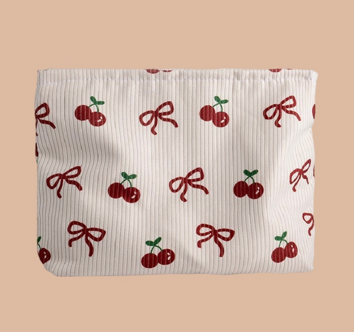 Bowknot Pattern Makeup Cosmetic Clutch Bag